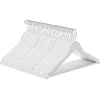 Image de SONGMICS Cintre Bois, Lot de 30, avec Encoches Antiglisse, Barre Antiglisse pour Pantalons, Crochet Pivotant 360°, pour Costumes, Chemises, Manteaux, Blanc et Argent CRW031WT en occasion ou reconditionné