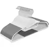 Image de Cintres en plastique antiglisse, Blanc + Gris Foncé / Lot de 20