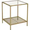 Image de Table d’appoint carré verre doré