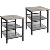 Image de 2 Petites tables style industriel, Grège + Noir