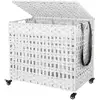Image de Panier à linge tissé à la main, Blanc