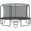 Image de Trampoline de jardin avec filet de sécurité, Vert Foncé / 427 x 59 cm