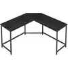 Image de Bureau d'angle grège et noir, Noir Boisé + Noir D'encre