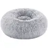 Image de Panier pour chien en tissu peluche, Gris Clair / L 40 x l 40 x H 15 cm