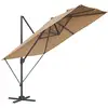 Image de Parasol de jardin 270 x 270 cm déporté, Marron Camel