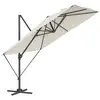 Image de Parasol de jardin 270 x 270 cm déporté, Blanc Crème