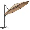Image de Parasol de jardin 300 cm inclinable, Marron Camel