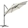 Image de Parasol de jardin 300 cm inclinable, Blanc Crème