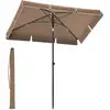 Image de Parasol avec sac de transport, Marron Noisette / 2 x 1,25 m