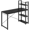 Image de Bureau 120 cm industriel, Noir Boisé / 60P x 137,2L x 118,7H cm