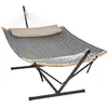 Image de Hamac avec support structure noire et hamac gris