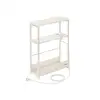 Image de Table d’appoint fine avec multiprise 3 niveaux, Beige