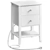 Image de Table de chevet en bambou 2tiroirs avec multiprise