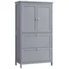Image de Armoire de salle de bain sur pied, Gris Mystique / 2 Tiroirs et 2 Portes