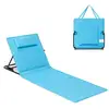 Image de Chaise longue portable avec bandoulières pour camping, Bleu Ciel