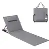 Image de Chaise longue portable avec bandoulières pour camping, Gris ardoise