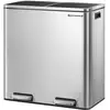 Image de Poubelle à double compartiments (2*30 L), Argenté