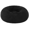 Image de Panier pour chien en tissu peluche, Noir / L 50 x l 50 x H 20 cm