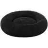 Image de Panier pour chien en tissu peluche, Noir / L 100 x l 100 x H 20 cm