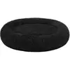 Image de Panier pour chien en tissu peluche, Noir / L 120 x l 120 x H 20 cm