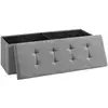 Image de Banc coffre de rangement pliable, Gris Clair