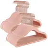 Image de Cintres enfants en velours antiglisse, Rose Clair / 50