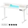 Image de Bureau électrique réglable, Blanc Nuage / 140 x 60 x (72-120) cm