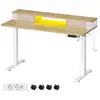 Image de Bureau électrique réglable, Couleur Chêne Naturel / 140 x 60 x (72-120) cm