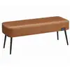 Image de Collection EKHO - Banc d'entrée en PU, Marron Caramel