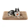 Image de Panier pour chien rembourrage moelleux, Marron Camel / L 122 x l 74 x H 10 cm