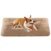 Image de Panier pour chien rembourrage moelleux, Marron Camel / 110 x 73 cm