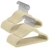 Image de Cintres enfants en velours antiglisse, Beige Sable / 50