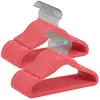Image de Cintres enfants en velours antiglisse, Rouge Fraise / 50