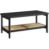 Image de Table basse à 2 niveaux style boho beige chêne, Noir Cendré