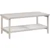 Image de Table basse à 2 niveaux style boho beige chêne, Beige Avoine