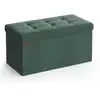 Image de Banc de Rangement Pliable, Vert Rétro / 38 x 76 x 38 cm