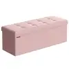Image de Banc de Rangement Pliable, Rose Bonbon / 38 x 110 x 38 cm