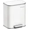 Image de Poubelle de cuisine 20L en acier, Blanc Nuage