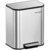 Image de Poubelle de cuisine 20L en acier, Argent Métallique