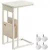 Image de Table d’Appoint en Forme de C, Blanc Crème