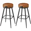 Image de VASAGLE EKHO Collection - Tabouret de Bar Pivotant à 360°, Marron Caramel / 56P x 56L x 76H cm