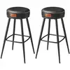 Image de VASAGLE EKHO Collection - Tabouret de Bar Pivotant à 360°, Noir D'encre / 56P x 56L x 76H cm