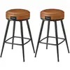 Image de VASAGLE EKHO Collection - Tabouret de Bar Pivotant à 360°, Marron Caramel / 54P x 54L x 65H cm