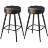 Image de VASAGLE EKHO Collection - Tabouret de Bar Pivotant à 360°, Noir D'encre / 54P x 54L x 65H cm