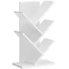 Image de Bibliothèque arbre avec étagères à 5 niveaux, Blanc Nuage