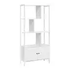 Image de Bibliothèque à 4 niveaux, Blanc Érable + Blanc Nuage