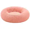Image de Panier pour chien en tissu peluche, Rose / L 80 x l 80 x H 20 cm