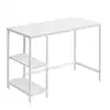 Image de Bureau avec rangement industriel, Blanc Érable / 50P x 100L cm