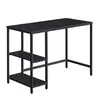Image de Bureau avec rangement industriel, Noir Boisé / 50P x 100L cm