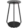 Image de Table d’appoint ronde à 2 niveaux, Gris Ardoise